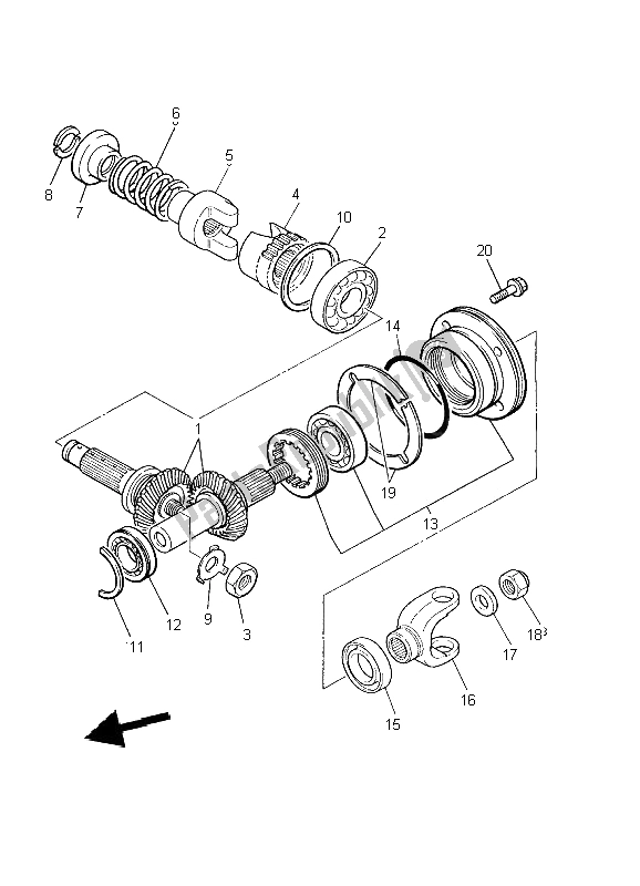 Tutte le parti per il Marcia Centrale del Yamaha XJ 900S Diversion 2002