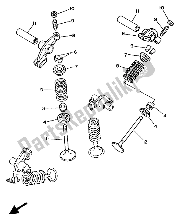 Tutte le parti per il Valvola del Yamaha XV 250 Virago 1994