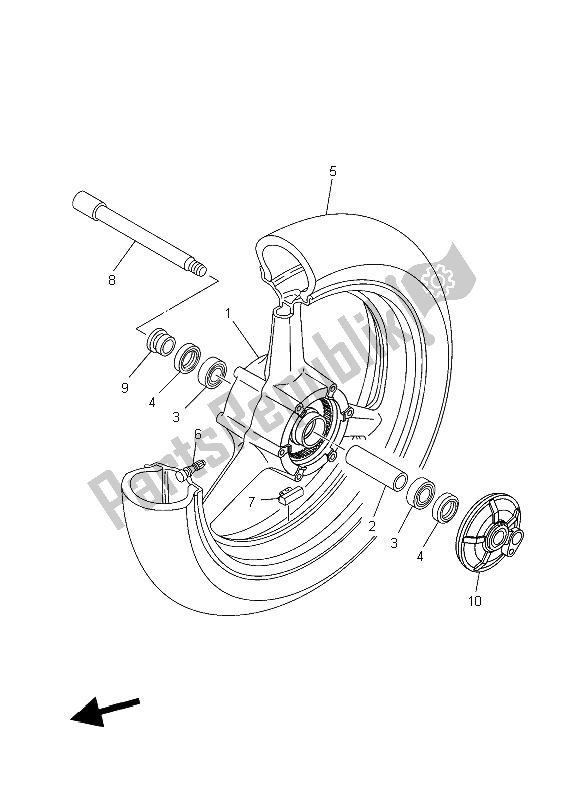 Tutte le parti per il Ruota Anteriore del Yamaha TDM 900A 2006