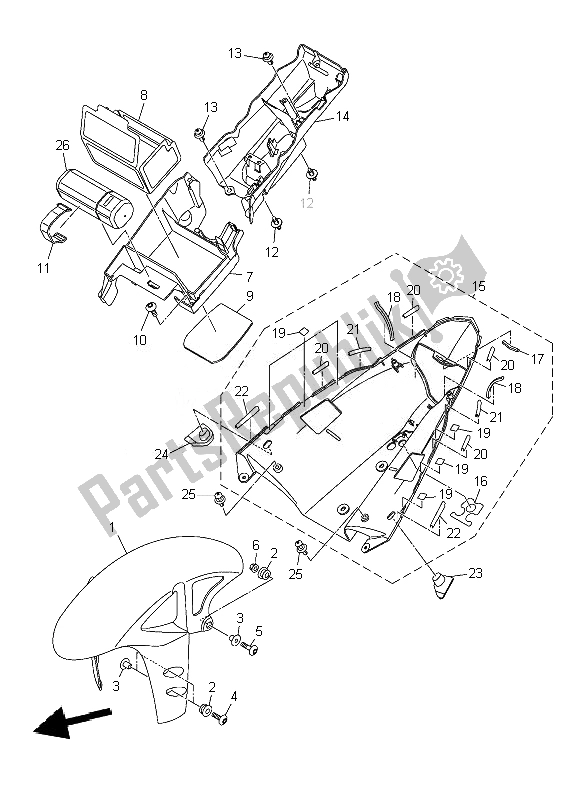 Todas las partes para Defensa de Yamaha YZF R1 1000 2010