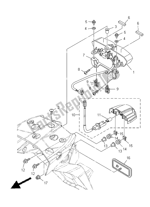 Tutte le parti per il Fanale Posteriore del Yamaha XT 1200Z Tenere 2012