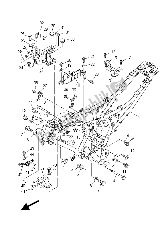 Tutte le parti per il Telaio del Yamaha MT-07 700 2015