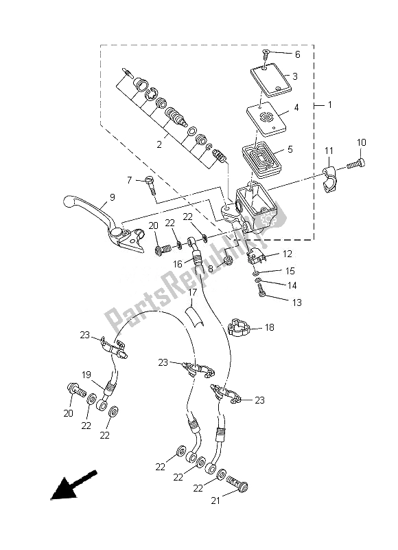 Wszystkie części do Przedni Cylinder G?ówny Yamaha MT 09 900 2014