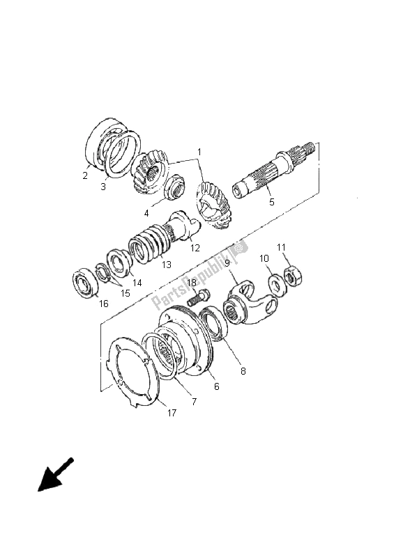 Tutte le parti per il Marcia Centrale del Yamaha XV 535 Virago 25 KW 2001