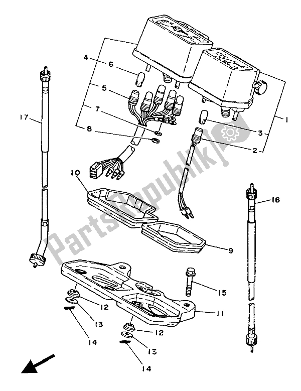 Tutte le parti per il Metro del Yamaha DT 125 LC 1986