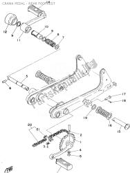 CRANK PEDAL - REAR FOOTREST