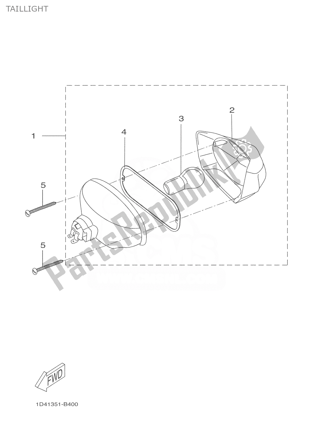 Tutte le parti per il Fanale Posteriore del Yamaha DT 50 2004