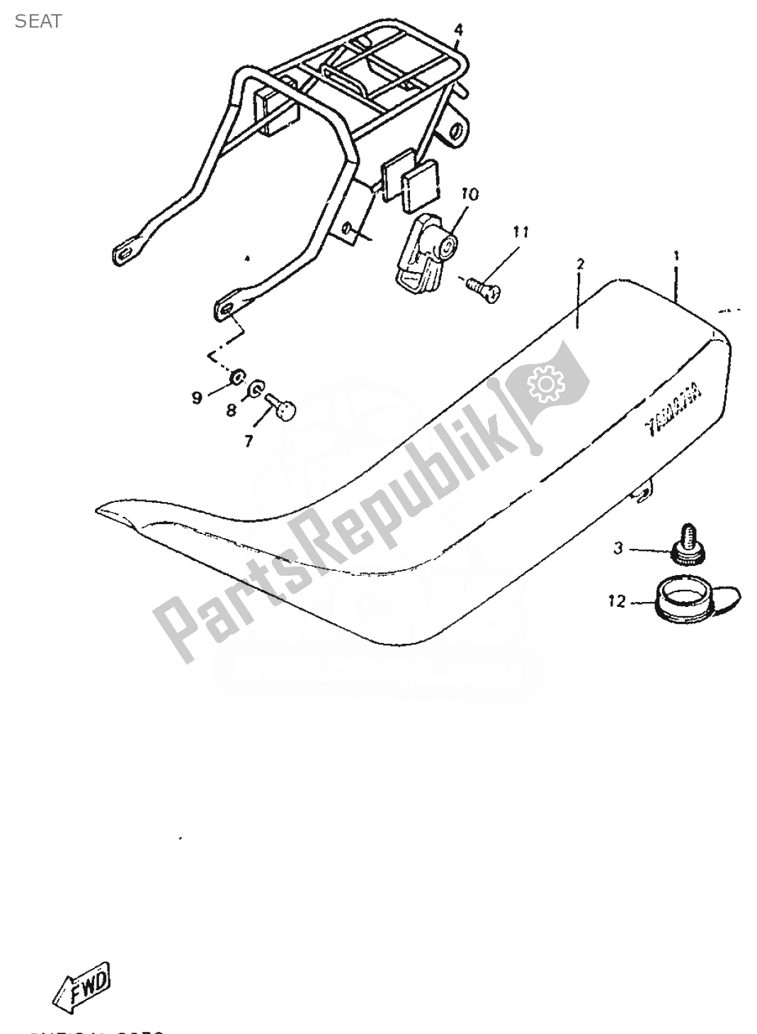 Todas las partes para Asiento de Yamaha DT 50 1989