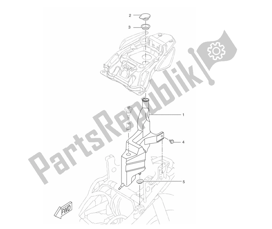 All parts for the Olietank of the Yamaha Aerox 2T 2013 50 2000 - 2010