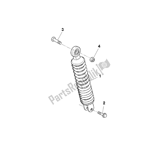 All parts for the Schokbreker of the Yamaha Aerox 2T 50 2000 - 2010