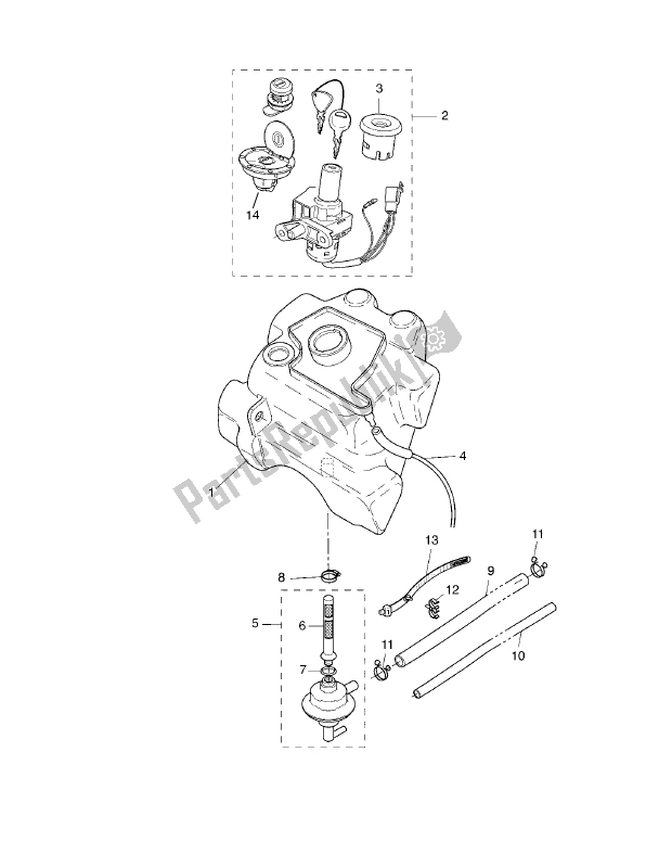 Todas las partes para Depósito De Combustible de Yamaha Aerox 2T 50 2000 - 2010