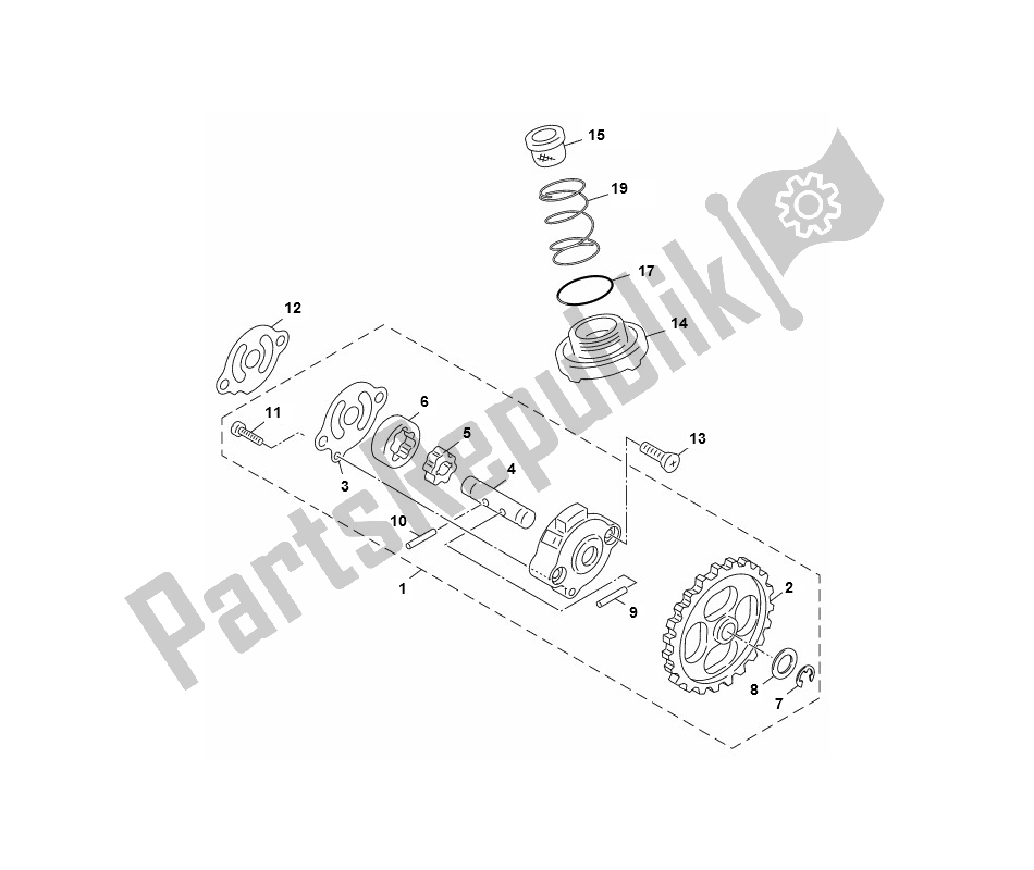 Tutte le parti per il Pompa Dell'olio del Yamaha Aerox 4T 2014 50 2000 - 2010