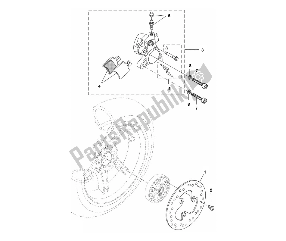 Alle onderdelen voor de Achterrem van de Yamaha Aerox 4T 2014 50 2000 - 2010