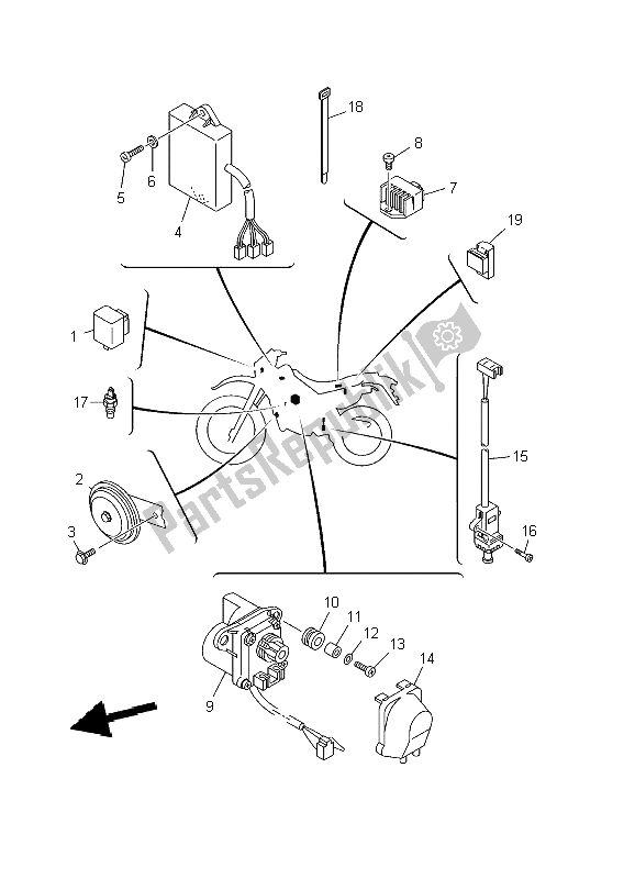 All parts for the Electrical 2 of the Yamaha DT 125R 2002