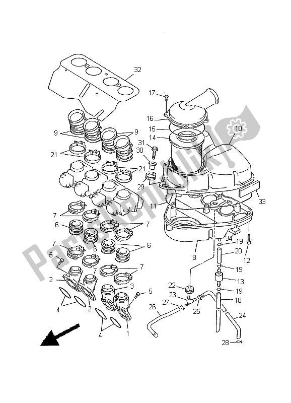 Tutte le parti per il Presa del Yamaha XJ 600S Diversion 2000