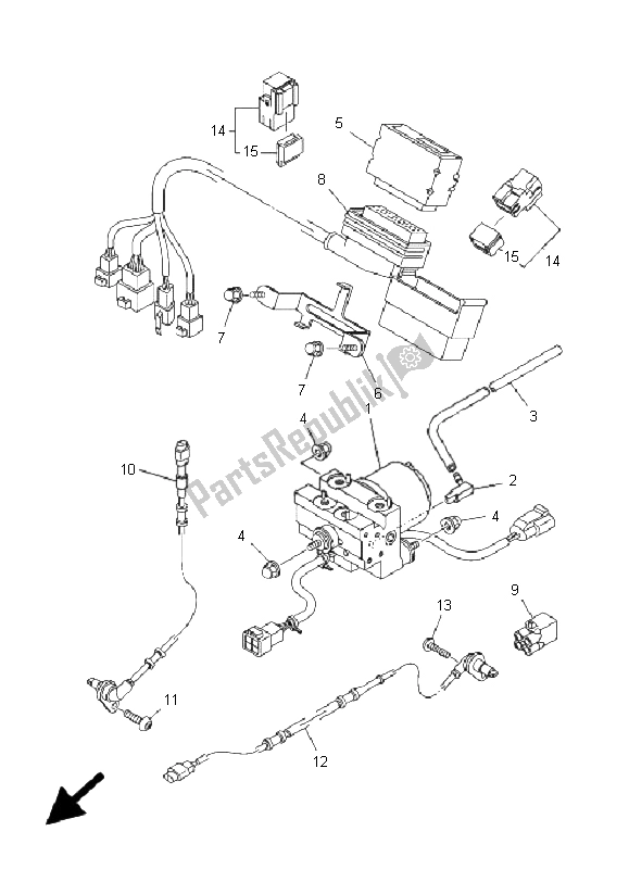 Wszystkie części do Elektryczny 3 Yamaha YP 400A Majesty 2008