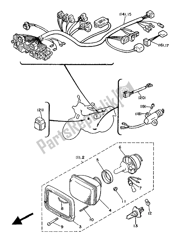 Tutte le parti per il Alternato (elettrico) (per Essere) del Yamaha XJ 600 1986