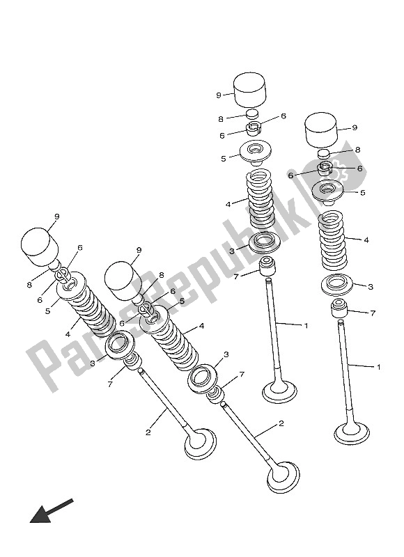 Tutte le parti per il Valvola del Yamaha XJ6N 600 2016