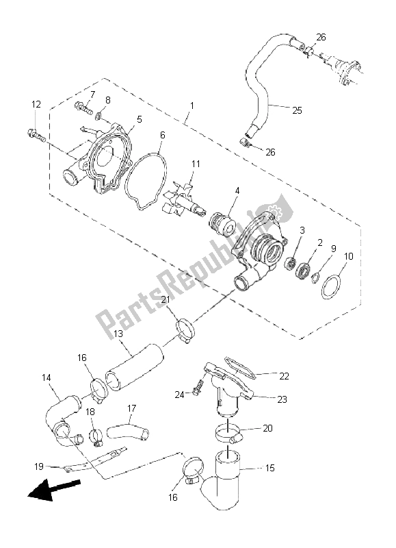 Tutte le parti per il Pompa Dell'acqua del Yamaha XJ6N 600 2011