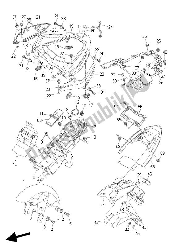 Toutes les pièces pour le Aile du Yamaha FZ1 S Fazer 1000 2006