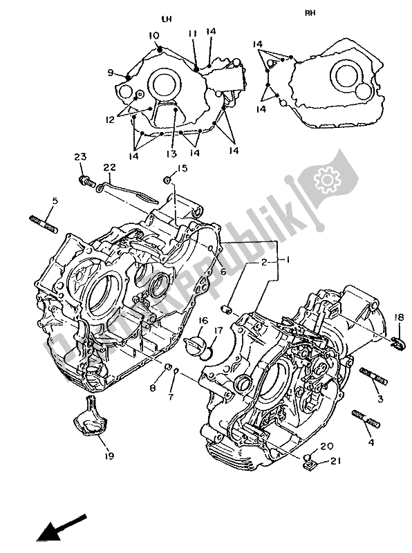 Wszystkie części do Korbowód Yamaha XV 1000 Virago 1986