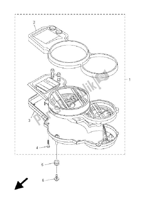 All parts for the Meter of the Yamaha FJR 1300 AS 2008