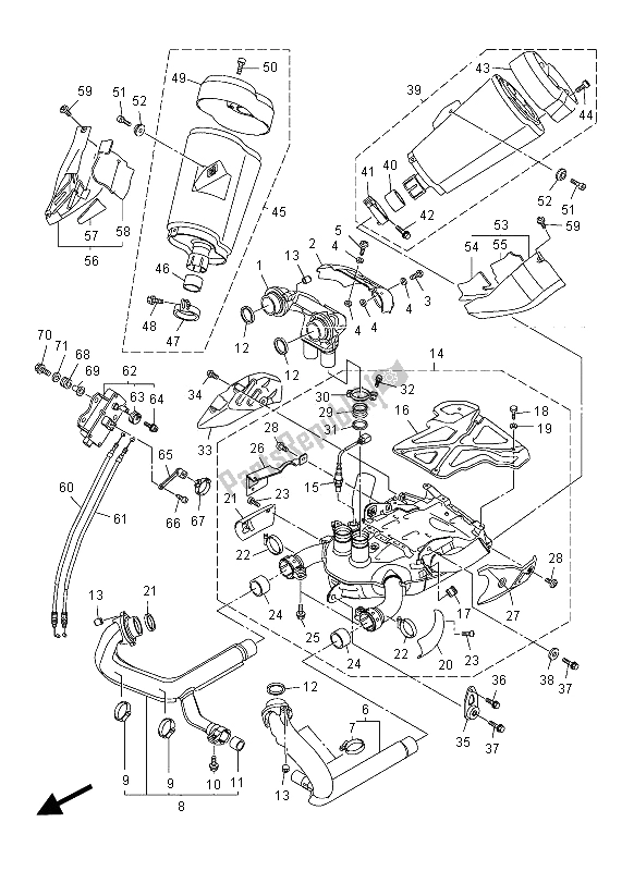 Todas las partes para Cansada de Yamaha VMX 17 1700 2012