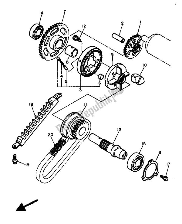 Tutte le parti per il Antipasto del Yamaha FZ 750R 1988