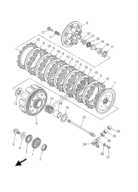 Tutte le parti per il Frizione del Yamaha YZ 250 2003