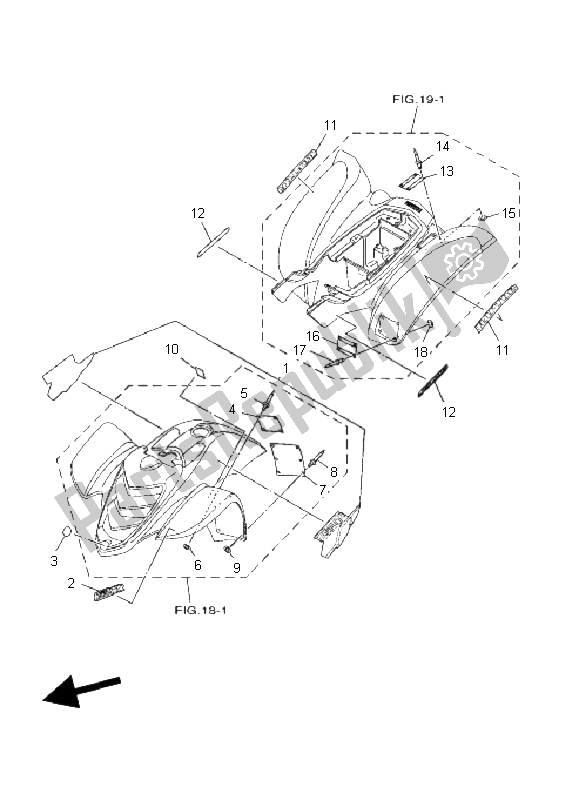 Toutes les pièces pour le Emblème Et étiquette du Yamaha YFM 660R 2002