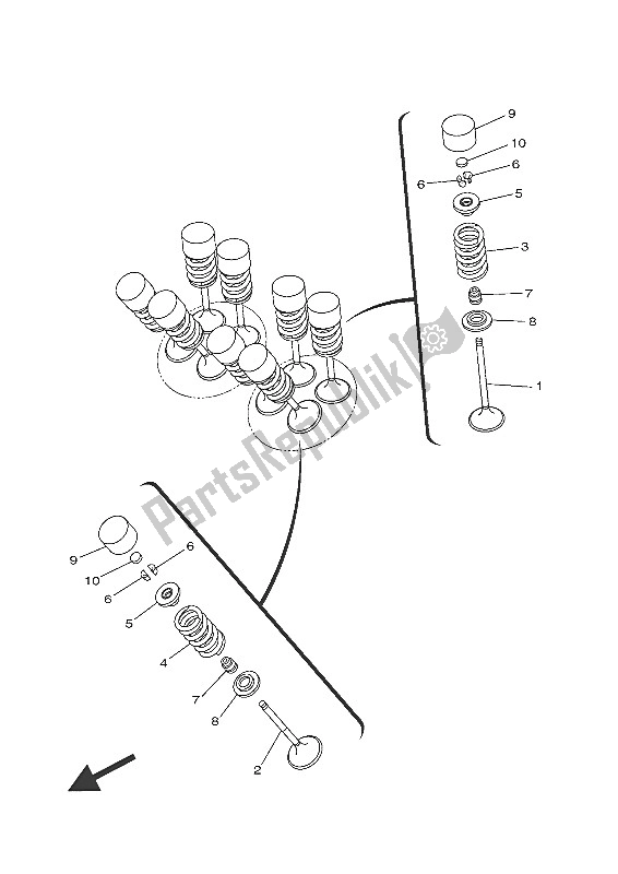 Toutes les pièces pour le Soupape du Yamaha MT-07 700 2016