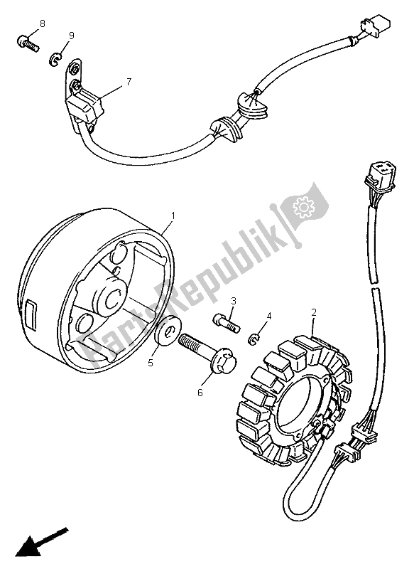 Todas las partes para Generador de Yamaha XV 535 S Virago 1995