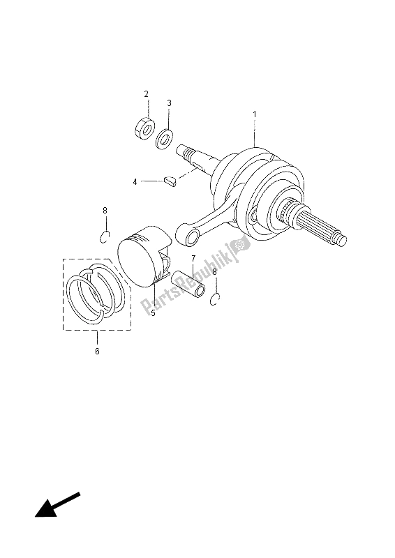 All parts for the Crankshaft & Piston of the Yamaha YP 250 RA X MAX 2012