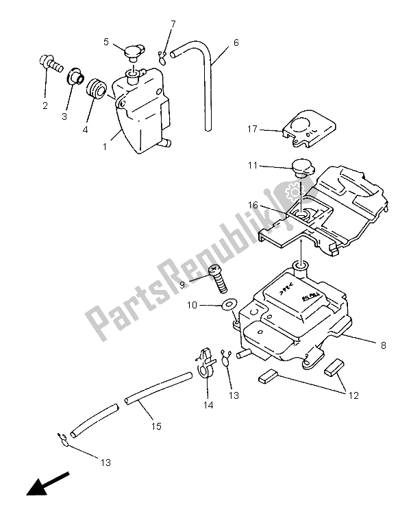 Tutte le parti per il Serbatoio Dell'olio del Yamaha TZR 125 1995