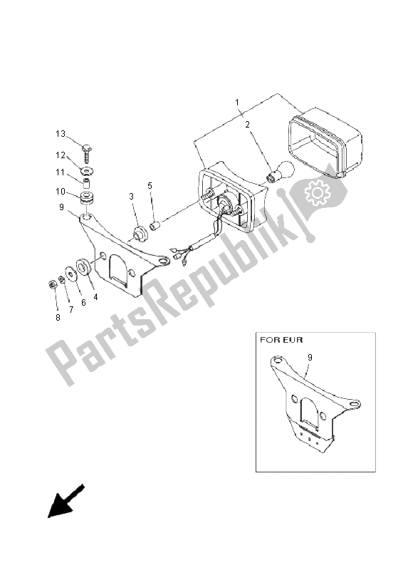 Alle onderdelen voor de Achterlicht van de Yamaha YFZ 350 Banshee 2009