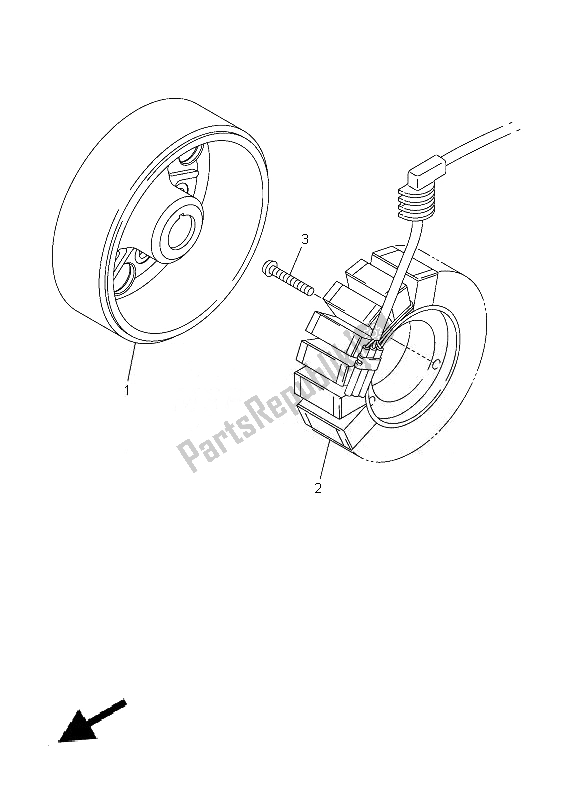 All parts for the Generator of the Yamaha FJR 1300A 2014