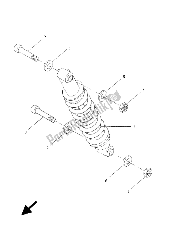 Todas las partes para Suspensión Trasera de Yamaha DT 50R SM 2009