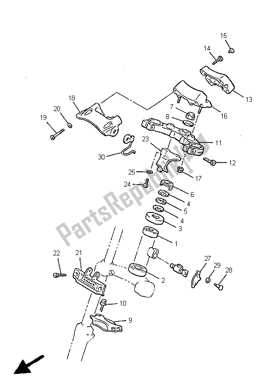 All parts for the Steering of the Yamaha V MAX 12 1200 1999