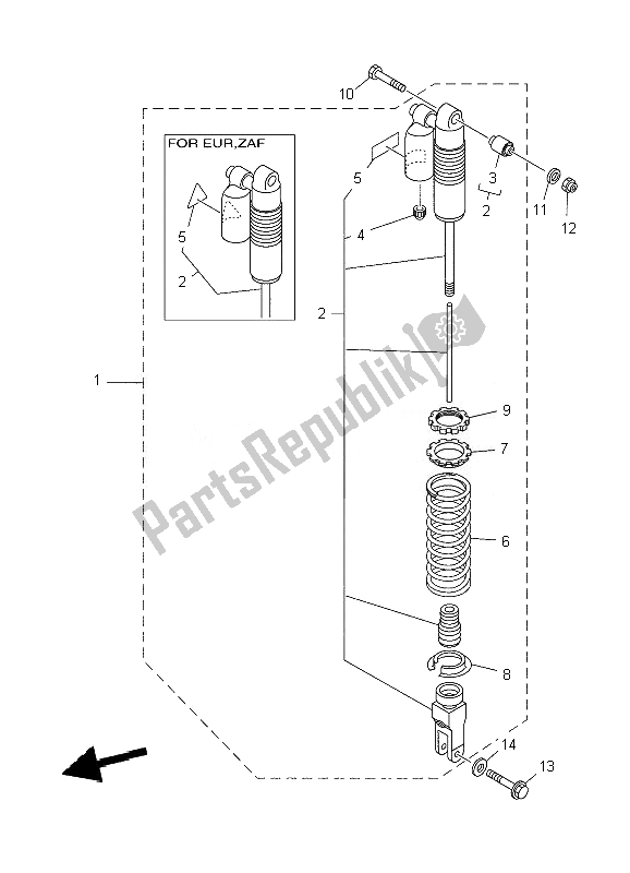 Toutes les pièces pour le Suspension Arrière du Yamaha YZ 85 SW LW 2007