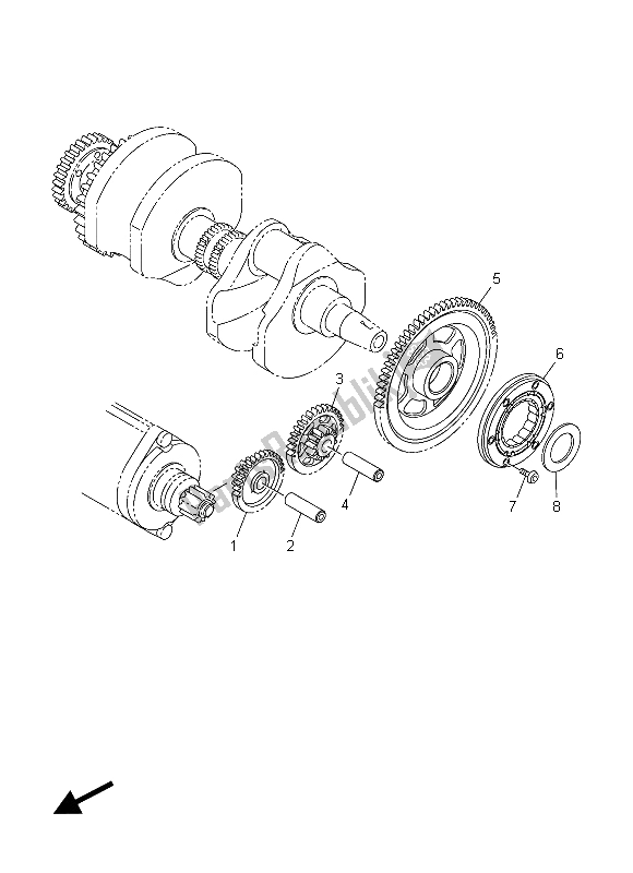 Todas las partes para Embrague De Arranque de Yamaha VMX 17 1700 2015