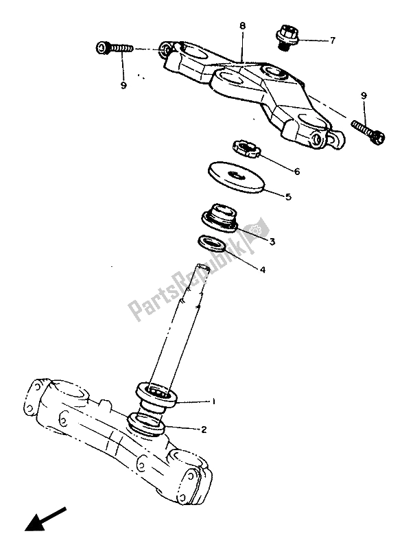 Toutes les pièces pour le Pilotage du Yamaha FZ 750R 1989