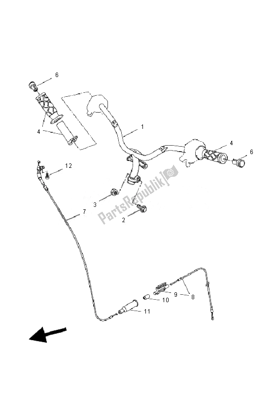 Tutte le parti per il Maniglia E Cavo Dello Sterzo del Yamaha YQ 50 Aerox 2010