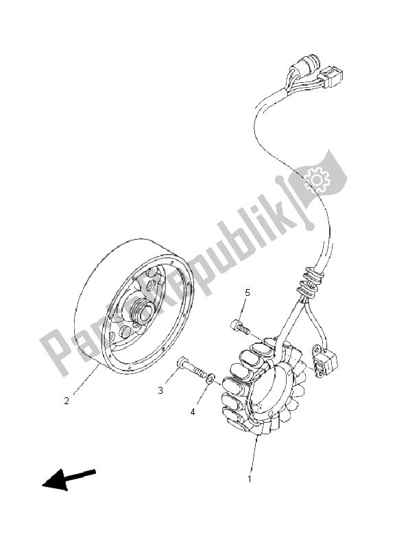 Tutte le parti per il Generatore del Yamaha YFM 660 FA Grizzly 2005