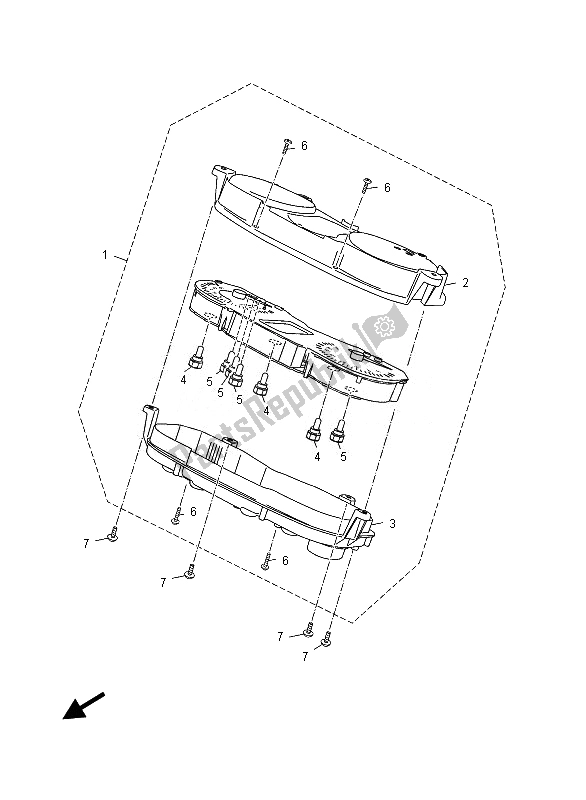 All parts for the Meter of the Yamaha YP 250 RA 2013