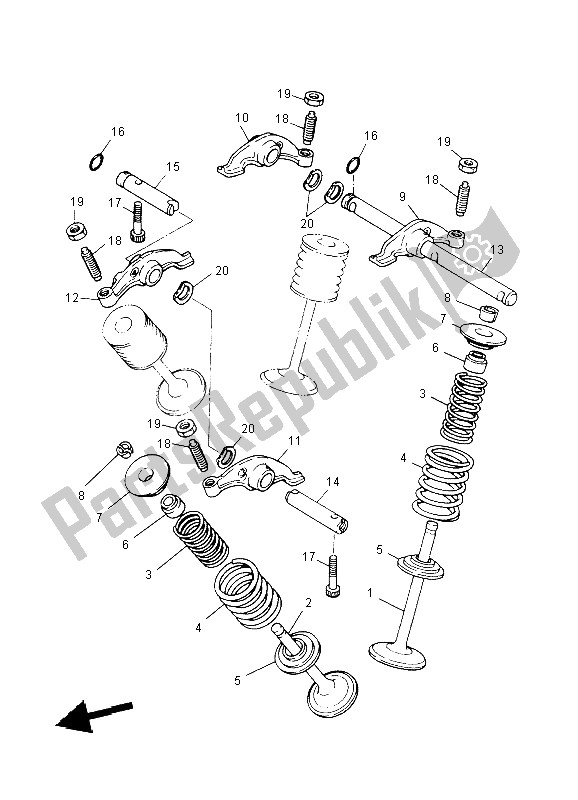 Toutes les pièces pour le Soupape du Yamaha TT 600 RE 2004