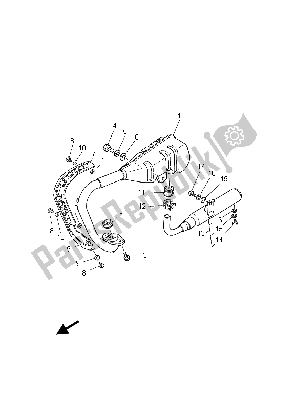 Todas as partes de Escape do Yamaha PW 50 2003