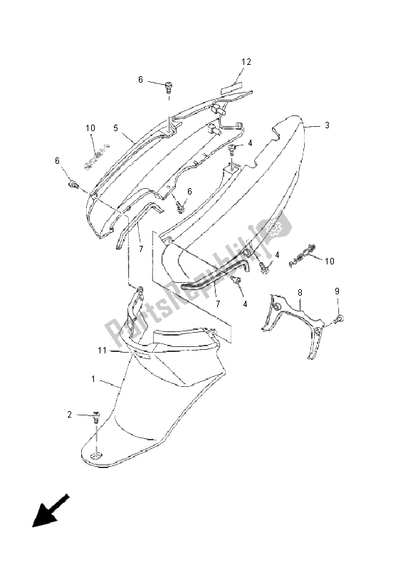 Tutte le parti per il Coperchio Laterale del Yamaha YN 50R Neos 2006