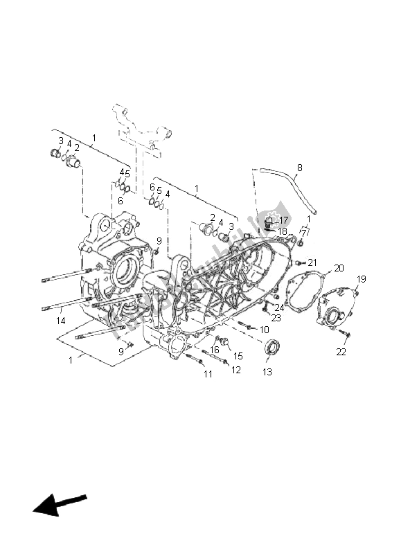 Toutes les pièces pour le Carter du Yamaha VP 125 X City 2010