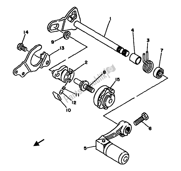 Toutes les pièces pour le Arbre De Changement De Vitesse Et Pédale du Yamaha YZ 125F LC 1994