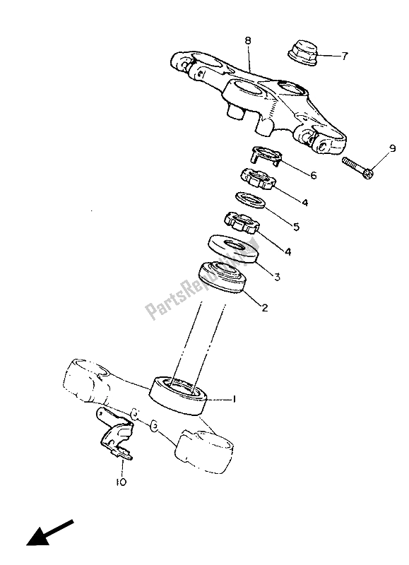 Tutte le parti per il Timone del Yamaha FZ 750 1986